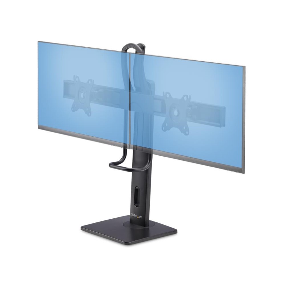 StarTech.com 管する照明ランプ/置き型/2画面/最大限度27in/耐荷重各6kg/VESA 75x75 100x100/高さ自然調整能力のある/手道具不必要 独立独行式 マイコン マイコン デュアルディスプレイアーム 2MC1S-MONITOR-STAND