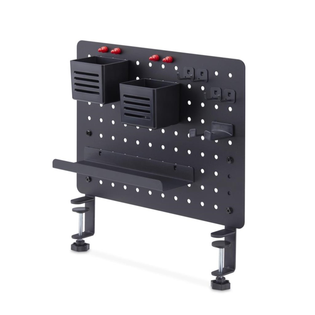 StarTech.com ペグボード/クランプ式/縦42 x 横32cm/トレー フック マグネットなどアクセサリー付属/ブラック/有孔パネル 卓上 デスク上収納 パンチングボード 1612B-DESK-PEGBOARD 6,844円