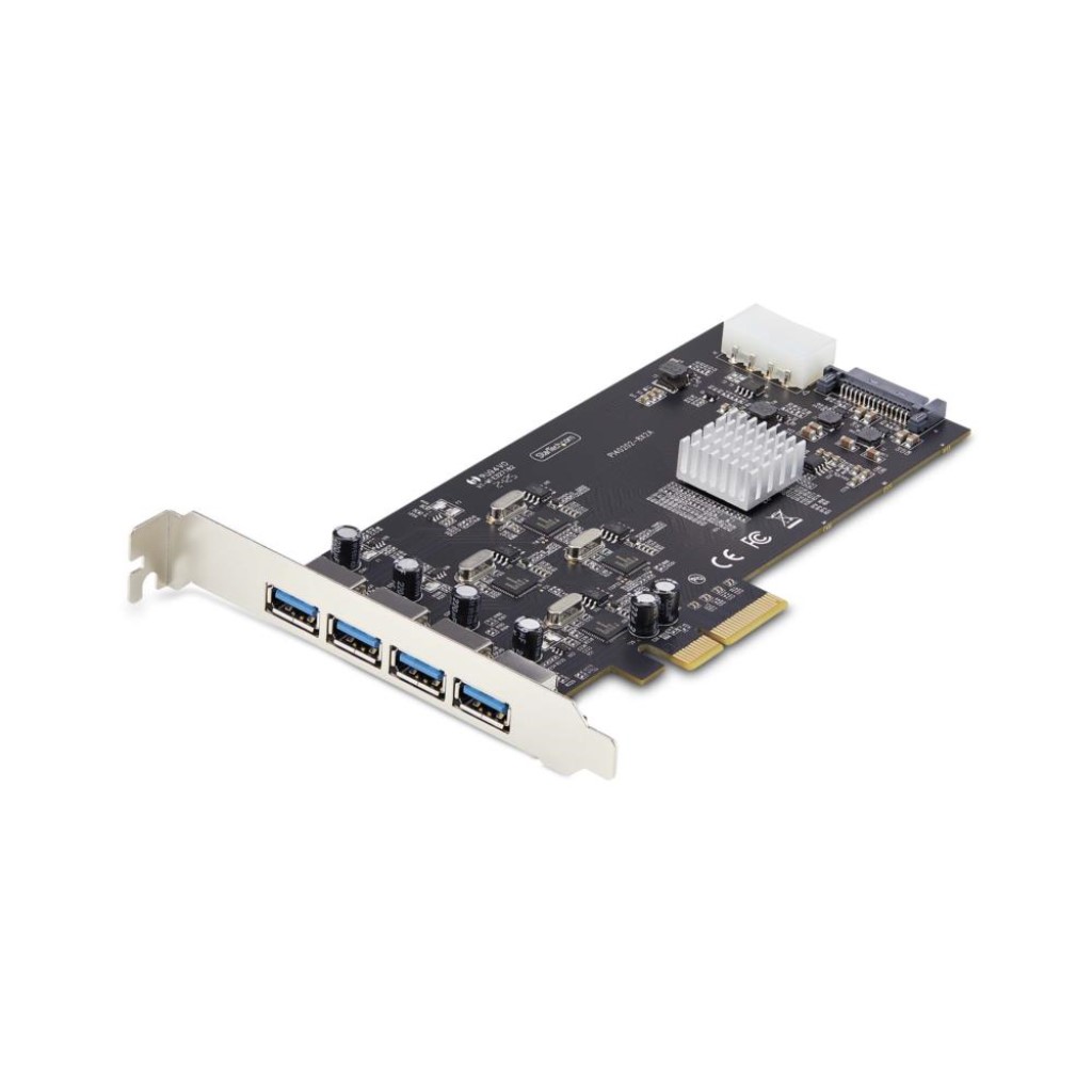 StarTech.com PCI Express拡張カード/PCIe 2.0 x4/4ポート USB 3.2 Gen 1 Type-A(5Gbps)/ペリフェラル電源端子搭載/各種OS/USB増設 インターフェースボード アダプター P5Q4A-USB-CARD