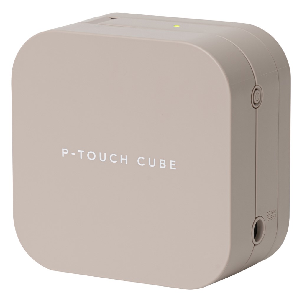 ブラザー工業 P-TOUCH CUBE付け紙点火装置 PT-P300BTLT(ラテ/180dpi/3.5粍～12粍幅/TZe磁気テープ/スマホ繋ぎ合わせる専用/Bluetooth) PT-P300BTLT