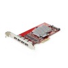 StarTech.com PCI Express取りひろげる歌留多/4界面 USB Type-A 3.2 10Gbps増設用/PCIe 3.0 x4/一本立ち制御装置/標準尺度プロファイル/各種os/界面ゲーム盤 P10Q4A-USB-CARD