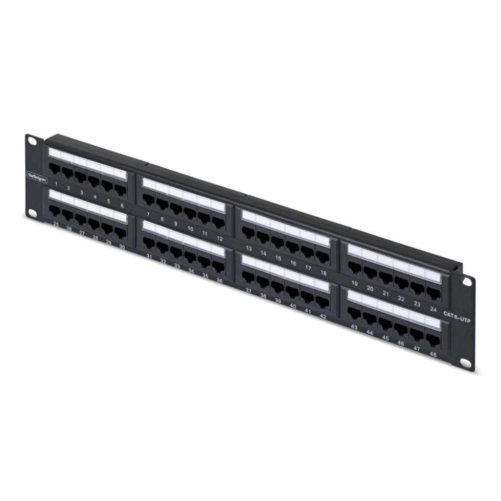 StarTech.com 継ぎ切れダイアログボックス/48界面/2U仕合わせマウント/Cat5e Cat6相応う/110型殴り付ける落ちこむ相応う/イーサネットRJ45繋ぎ/サーバーラックアクセサリー CPANEL48