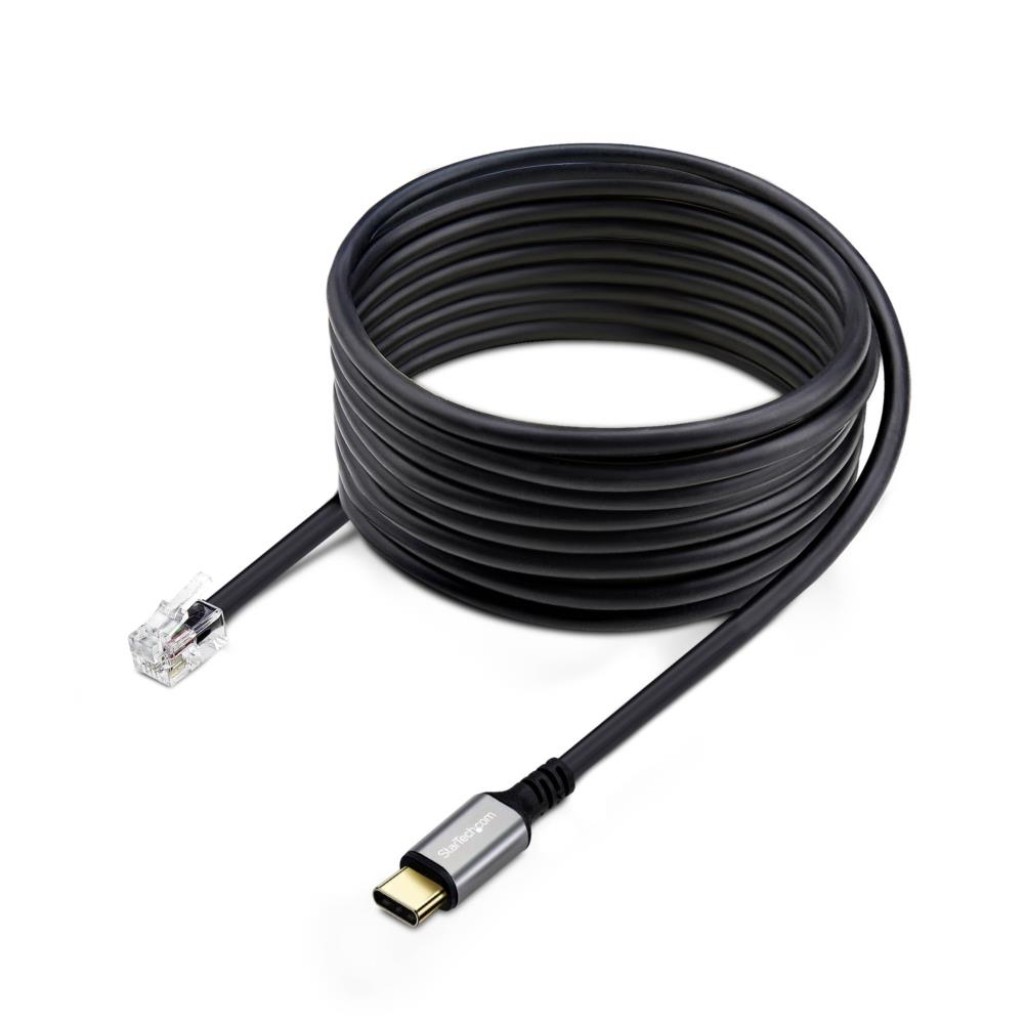 StarTech.com USB-C-RJ9取り替えっこアダプタ有線テレビ/1.8m/事務室電話を掛ける受話機・頭顱書き割り繋ぎ合わせる用/万覚え帳パソコン・事務机とっ始め・移動性相応う UR9-HEADSET-ADAPTER