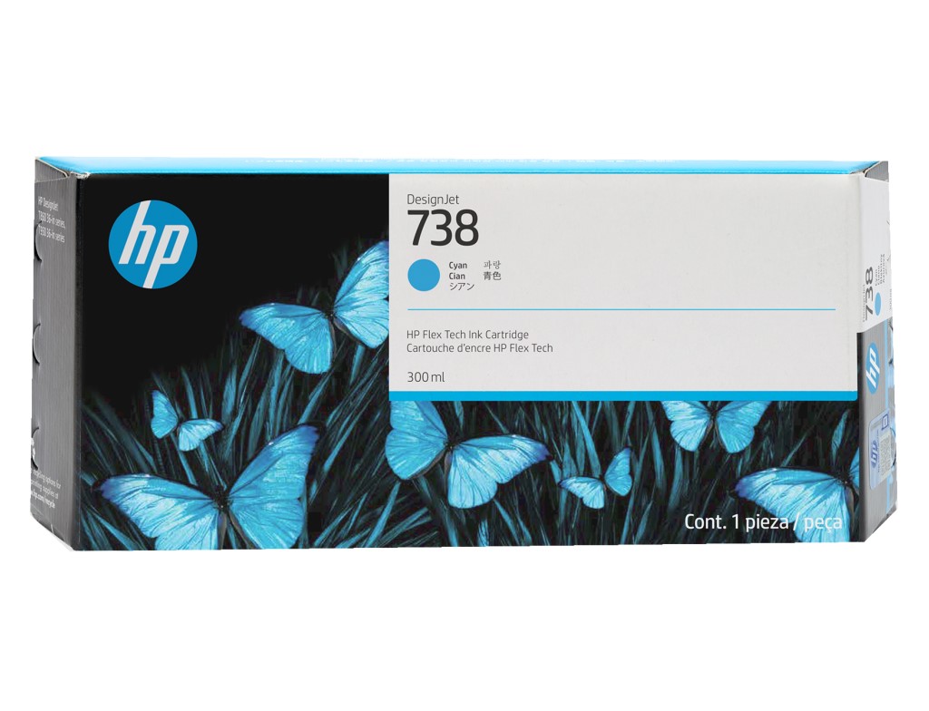 日本HP HP738インキ薬莢 シアン300ml 676M6A
