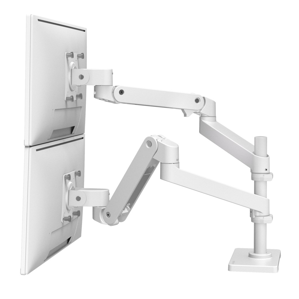 ERGOTRON LX PRO 事務机マウント 管する手 デュアル 縦/横型 白いこと 24in(3.6～20.0kg)まで相応う 45-690-290