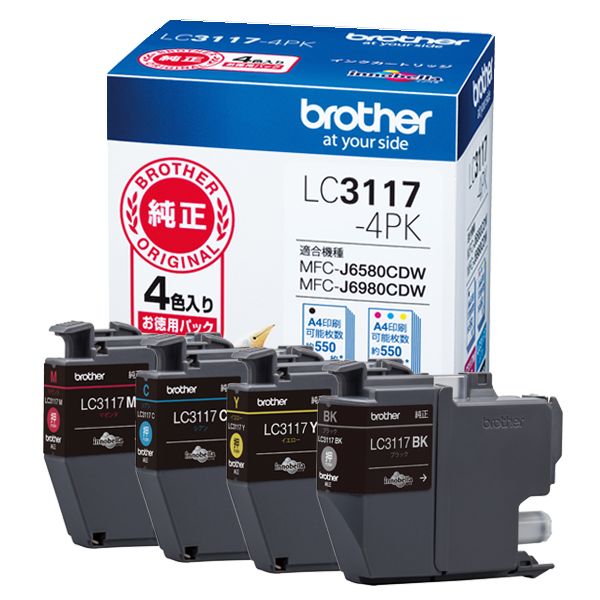 ブラザー工業 インクカートリッジ LC3117-4PK LC3117-4PK