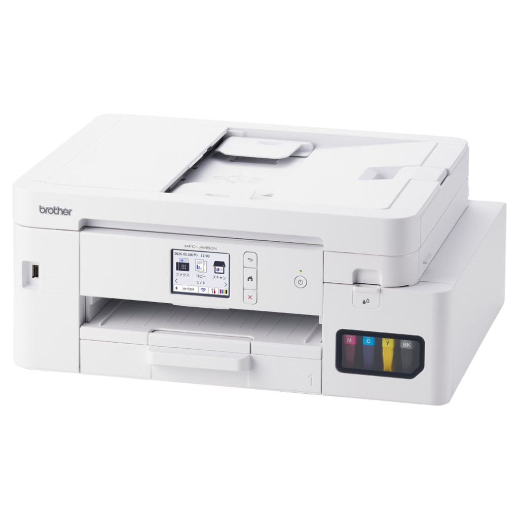 ブラザー工業 ブラザー インクジェット複合機 MFC-J4450N(4色独立大容量インク/2.7型CTP/H-USB/LAN/W-LAN/自動両面/ADF/FAX/A4) MFC-J4450N