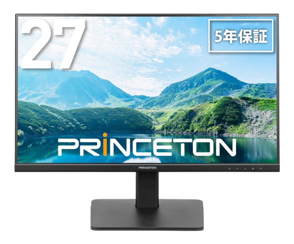 プリンストン 広視野角パネル採用 白色LEDバックライト 27型ワイドカラー液晶ディスプレイ(ブラック) PTFBLD-27W
