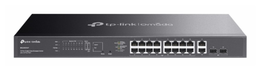 TP-Link Omada ギガビットポートx20 イージーマネージスイッチ(PoE+界面x16積み上げる) ES220GMP(UN)