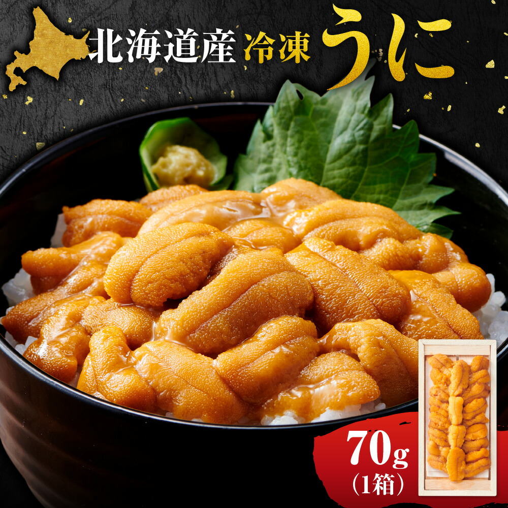 【ふるさと納税】 北海道産 ムラサキウニ 70g ウニ ミョウバン不使用 冷凍 海鮮 魚介 水産 uni 雲丹 特殊冷凍 国産 北海道 札幌市