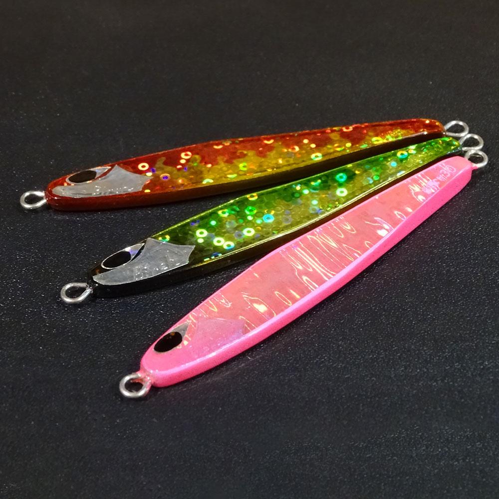 ハンドメイドジグ 20g×3点セット(赤金・緑金・ピンク)