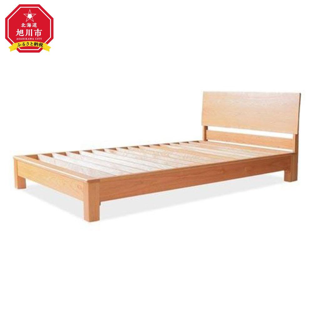 【ふるさと納税】旭川家具 MUKU工房オリジナル ムク ベッド セミダブル チェリー _03226 | インテリア ファニチャー 人気 おすすめ 送料無料