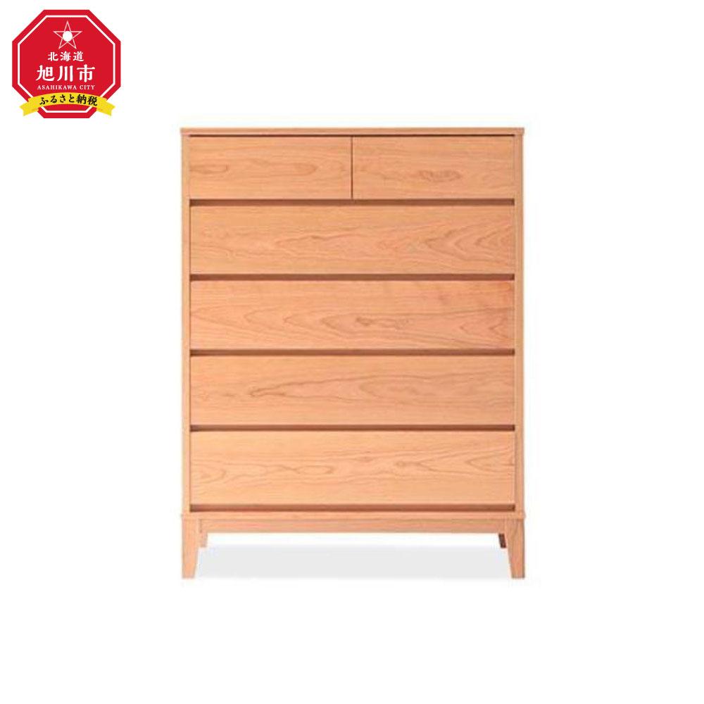 【ふるさと納税】旭川家具 MUKU工房オリジナル ムク チェスト チェリー 【 国産 無垢 インテリア 木製 収納 ナチュラル キャビネット チェスト リビング ダイニング 北海道 】 _03229 | インテリア ファニチャー 人気 おすすめ 送料無料