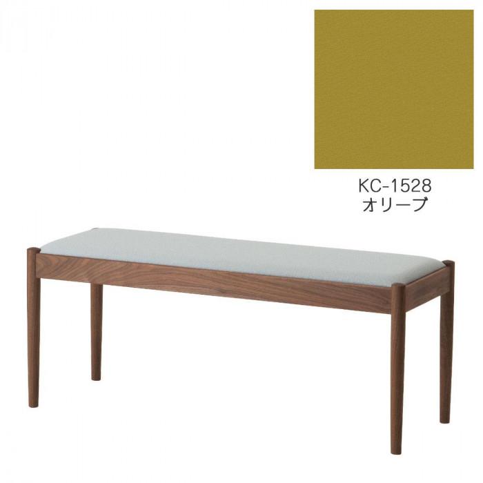 【ふるさと納税】旭川調度品 コサイン フォルクベンチ ウォルナットKC オリーブ_04519 | 室内装飾 調度品 一般受け おすすめ 貨物輸送無料