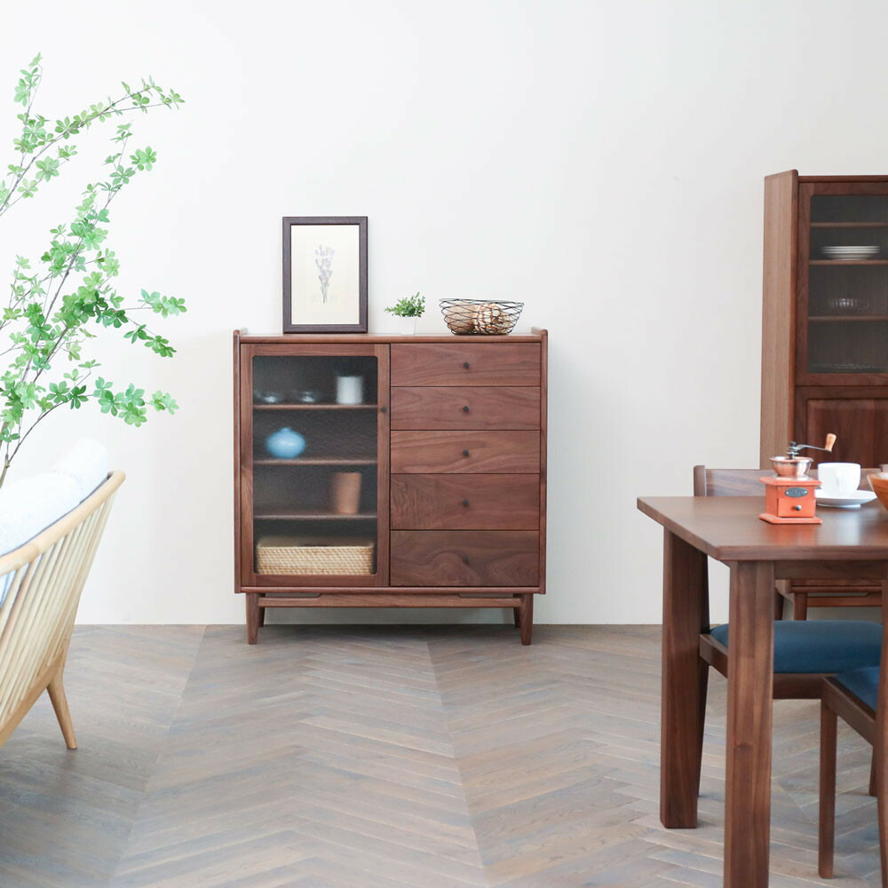 【ふるさと納税】旭川家具 MUKU工房オリジナル ジャム サイドボード 100 ウォールナット_04895 | インテリア ファニチャー 人気 おすすめ 送料無料