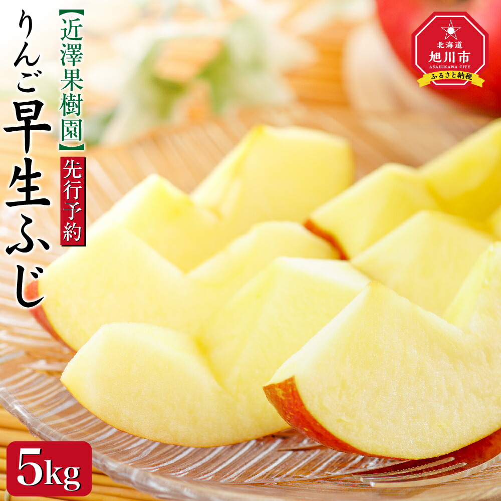 【ふるさと納税】【先行予約】近澤果樹園 りんご「早生ふじ」5kg（2025年10月下旬より発送予定）_01178 | りんご リンゴ 林檎 果物 フルーツ 秋 旬 旭川市ふるさと納税 北海道ふるさと納税