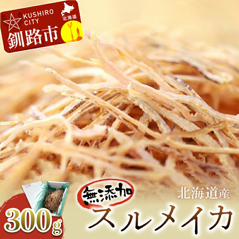 【ふるさと納税】北海道産・無添加スルメイカ 300g ×1 北海道 釧路 ふるさと納税 いか イカ 烏賊 スルメイカ 無添加 魚介 珍味 おつまみ おやつ 北海道産 F4F-0643