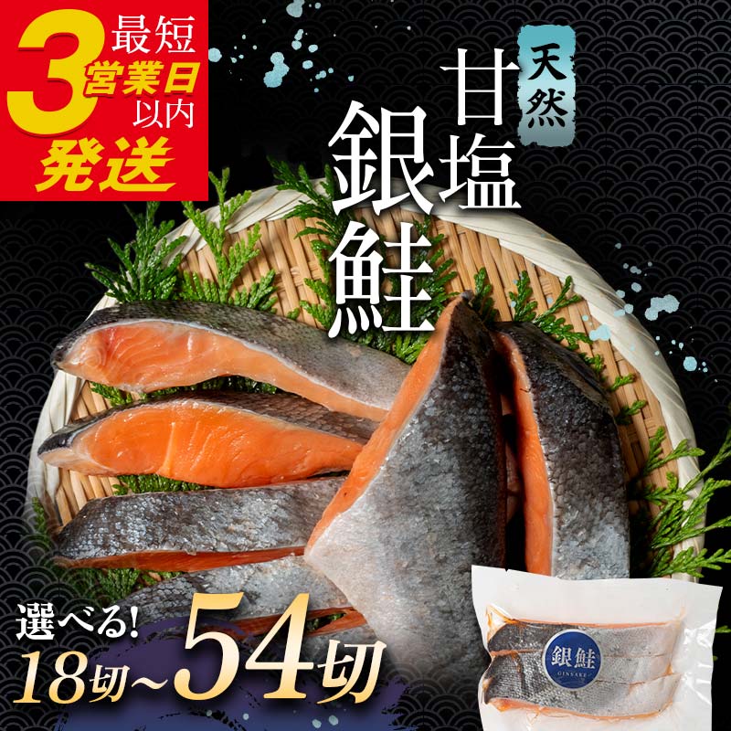 【ふるさと納税】容量 × 発送時期が選べる 銀鮭 3切×6パック ～ 18パック 厚切り 3切れ ごとの真空小分け 切り身 切身 北海道 釧路 ふるさと納税 鮭 サケ  甘塩 魚 魚介 海産物 朝ごはん お弁当 F4F-2063var