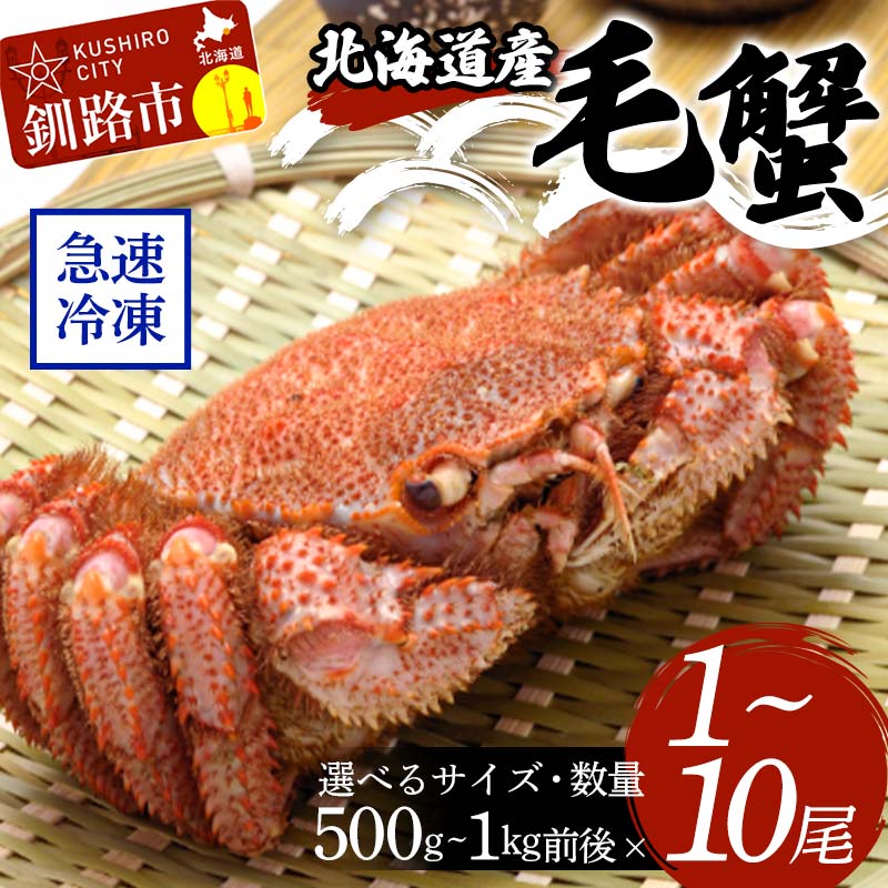 【ふるさと納税】 容量 と 大きさ が選べる 北海道産活毛ガニ 北海道 カニ 毛ガニ 毛蟹 かに かに味噌 急速冷凍 活蟹 活毛蟹 活毛ガニ F4F-3235var