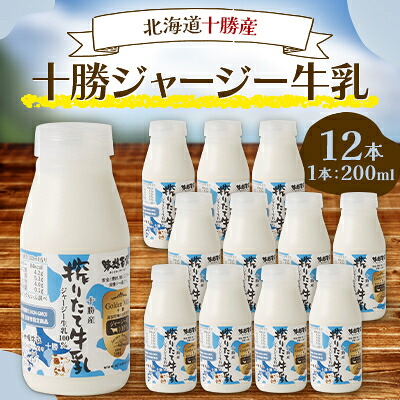 【ふるさと納税】十勝ジャージー牛乳12本Sセット【配送不可地域：離島】【1383730】