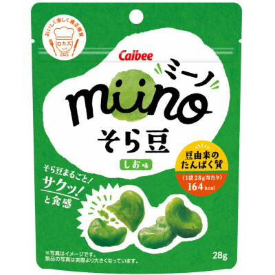 【ふるさと納税】カルビーmiino(ミーノ) そら豆 しお味 12個入り スナック菓子【帯広工場製造】【1519309】