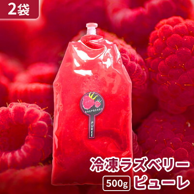 【ふるさと納税】【北海道十勝産 贅沢ピューレ】冷凍ラズベリーピューレ 1kg(500g&times;2袋)【配送不可地域：離島】【1677103】｜北海道帯広市