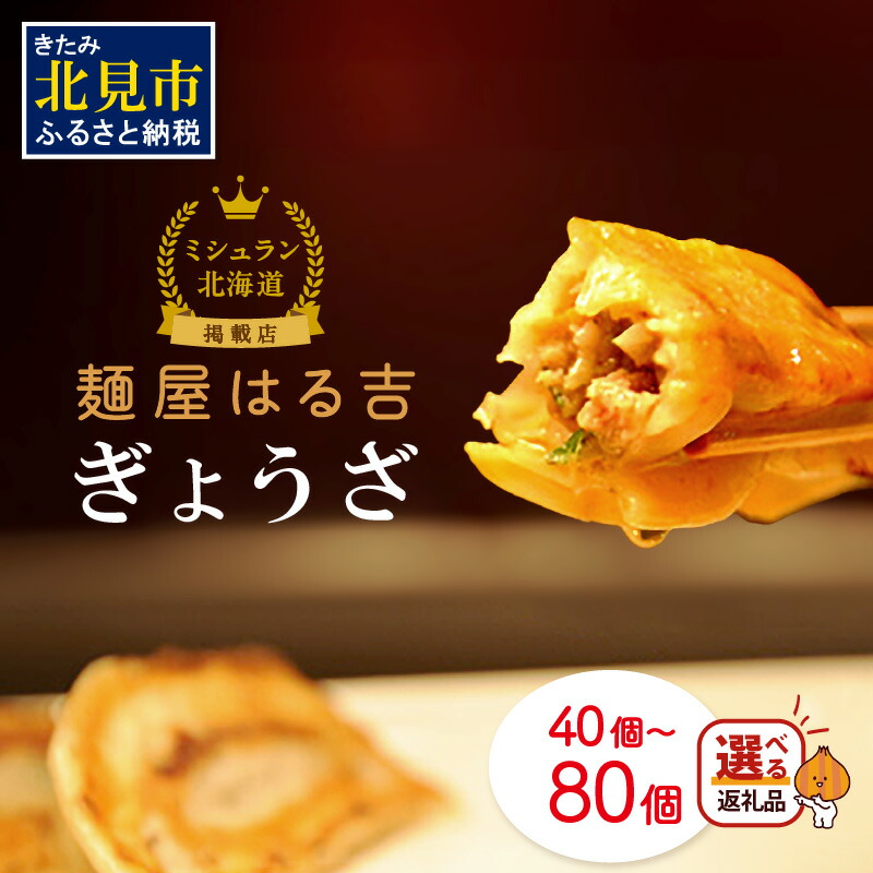 【ふるさと納税】【選べる内容量】ミシュラン北海道掲載店！麺屋はる吉のぎょうざ 40個 80個 ( 加工品 餃子 ぎょうざ 北海道 ふるさと納税  選べる ギョーザ )