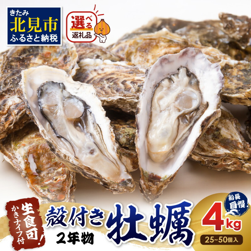 【ふるさと納税】【予約：2025年10月下旬から順次発送】サロマ湖自慢の殻付きカキ貝 2年物 4kg詰め ( 牡蠣 かき 濃厚 魚介類 貝類 カキ ふるさと納税 牡蠣 北見市 BBQ )