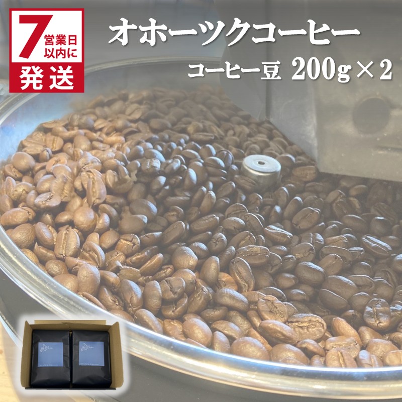 【ふるさと納税】《7営業日以内に発送》オホーツクコーヒーギフト 豆200g×2個