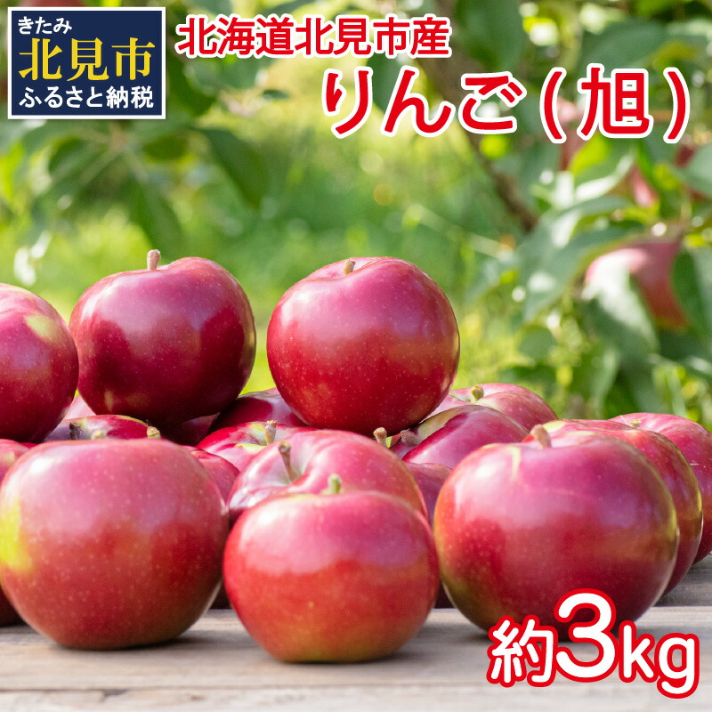 【ふるさと納税】【予約：2025年10月から順次発送】北海道北見市産 りんご 旭 約3kg ( りんご リンゴ 林檎 果物 フルーツ 期間限定 )