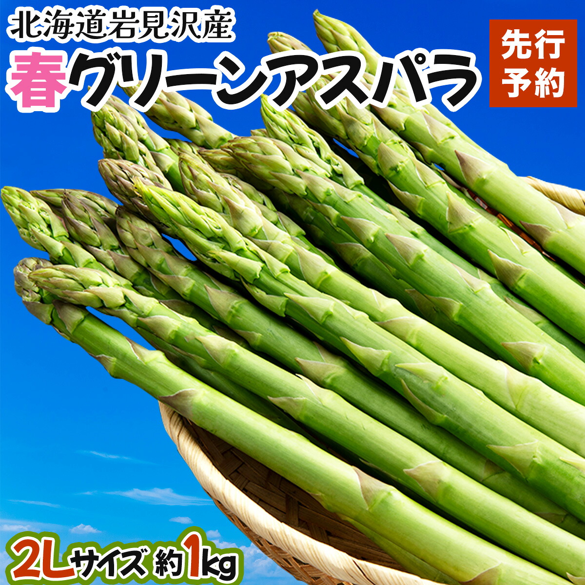 【ふるさと納税】【先行予約／令和8年産】北海道岩見沢産　春グリーンアスパラ　2Lサイズ 1kg【41103】北海道 岩見沢市 アスパラガス 野菜 夏野菜 旬 新鮮 産地直送 採れたて 200990（野菜・きのこ）
