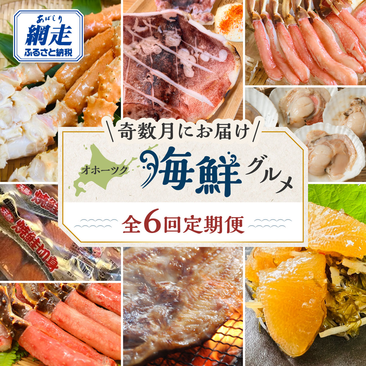 【ふるさと納税】 【発送月固定定期便】オホーツク海鮮グルメ定期便 奇数月にお届け全6回 【ふるさと納税 人気 おすすめ ランキング 数の子 いか ほっけ 帆立 ズワイガニ タラバガニ かに カニ 蟹 イバラガニ 鮭 サケ 定期便 6か月 6ヶ月 北海道 網走市 送料無料】 ABAO127 71,500円