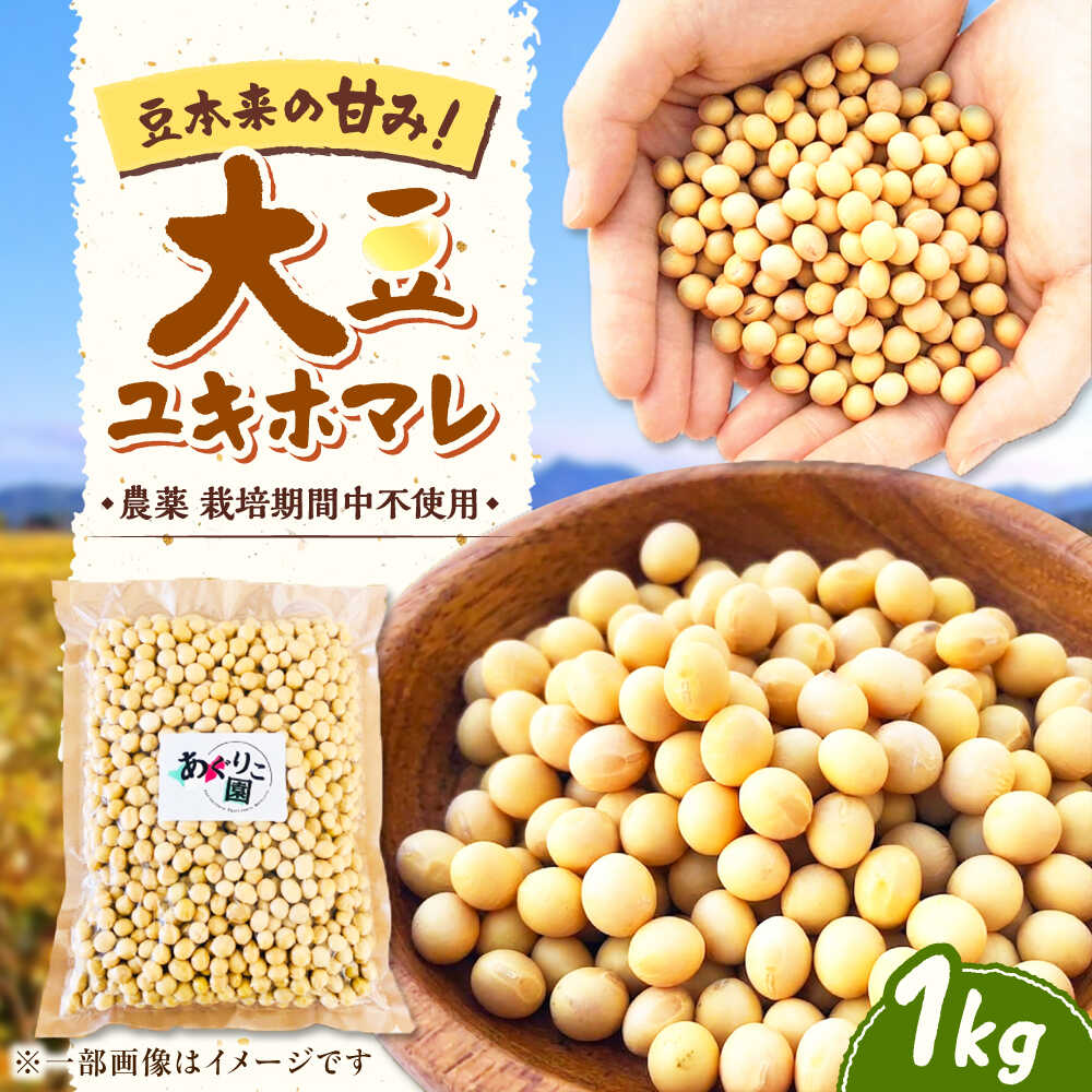 【ふるさと納税】【自然栽培】令和7年産 寒締め収穫 大豆 1kg (ユキホマレ) | 乾燥大豆 だいず 豆 まめ 北海道 | あぐりこ園[BOAA006]