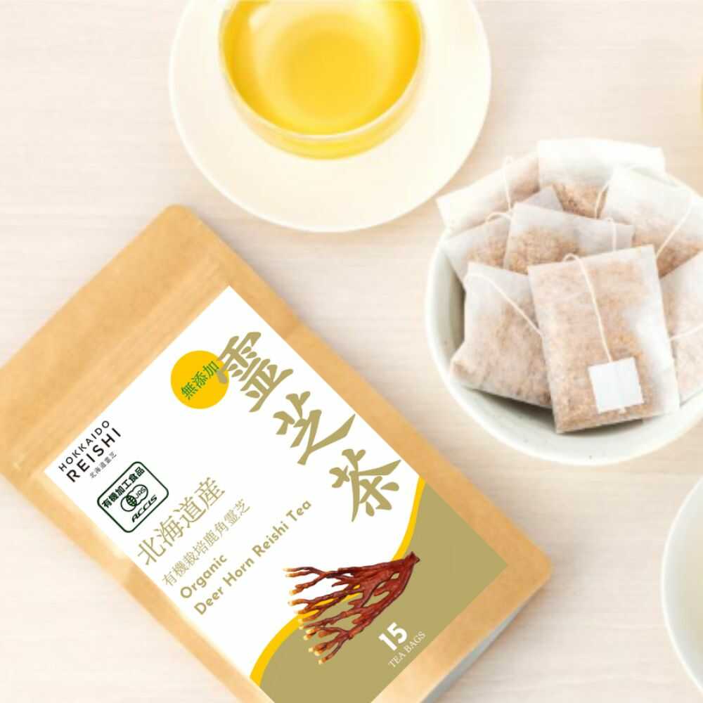 【ふるさと納税】北海道産 有機鹿角霊芝茶ティーバッグ 15包 | お茶 国産 オーガニック 健康茶 美容 | 株式会社北海道霊芝[BOBF001]｜北海道美唄市 12,160円