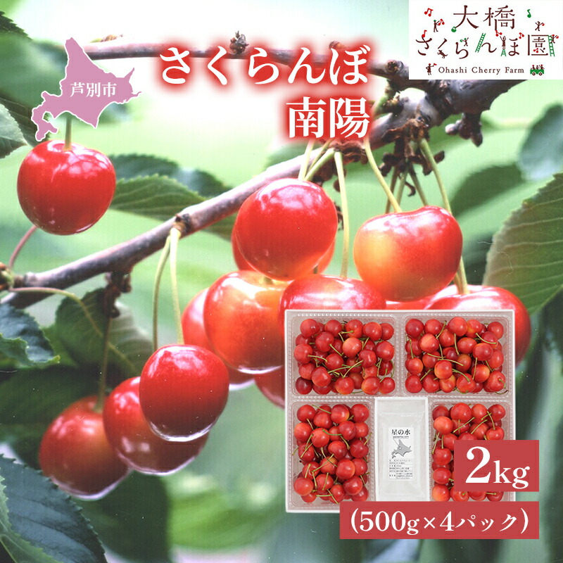 【ふるさと納税】【先行受付】さくらんぼ 赤 南陽2kg（500g×4パック）高級 なんよう サクランボ 芦別産 赤 果物類 フルーツ チェリー 　お届け：2025年7月中旬頃～