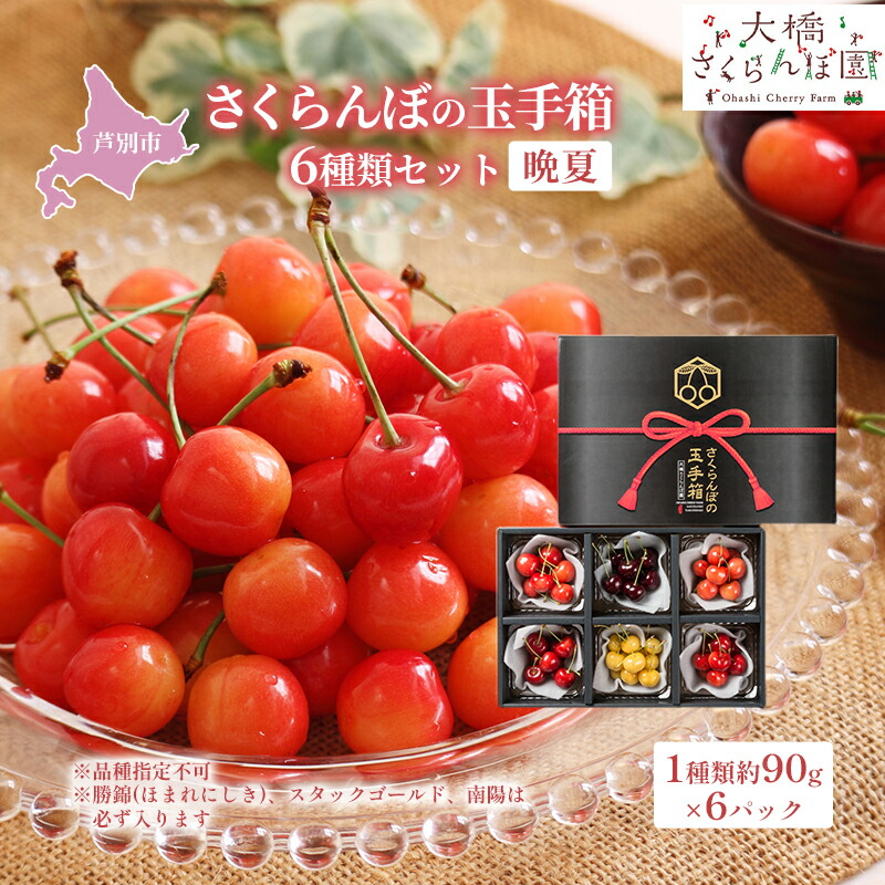 【ふるさと納税】【先行受付】さくらんぼの玉手箱 6種類セット 晩夏 ※品種指定不可 果物類 フルーツ チェリー 　お届け：2025年7月下旬頃～