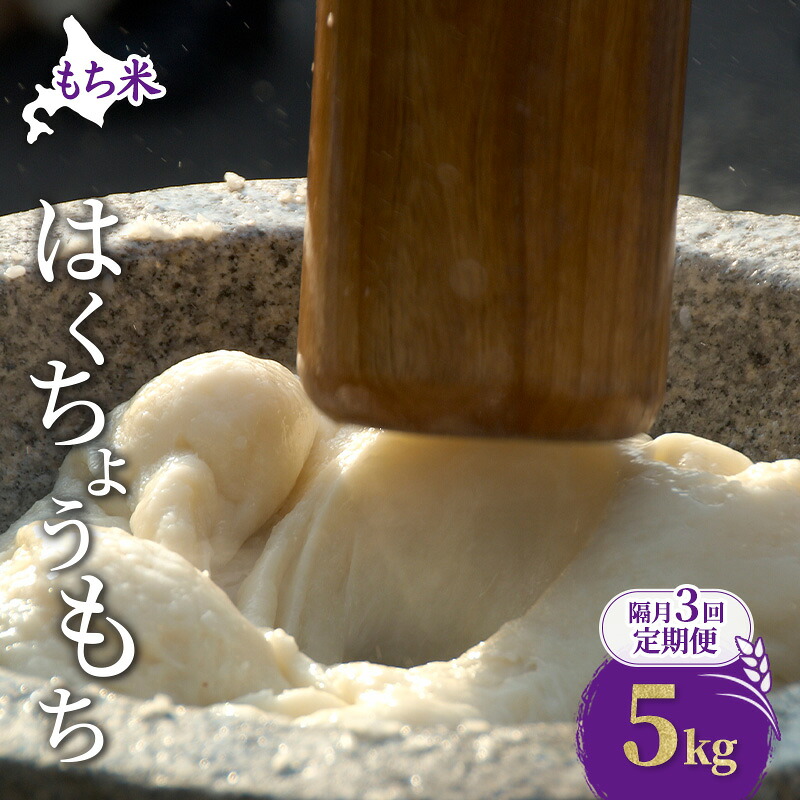【ふるさと納税】隔月3回 定期便 米 北海道 もち米 はくちょうもち 5kg (ホクレン米) 特A 獲得 白米 お取り寄せ ごはん 道産米 ブランド米 5キロ お米 ご飯 米 北海道米 送料無料 北海道 芦別市|北海道芦別市