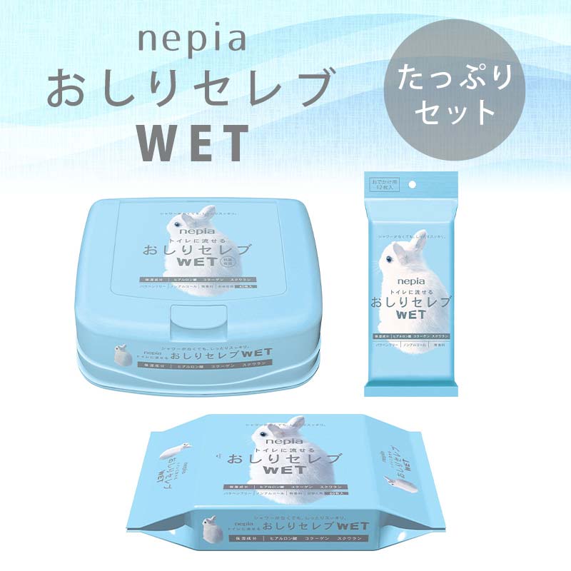 【ふるさと納税】ネピア おしりセレブWET【たっぷり書き割り】 EB8-0478