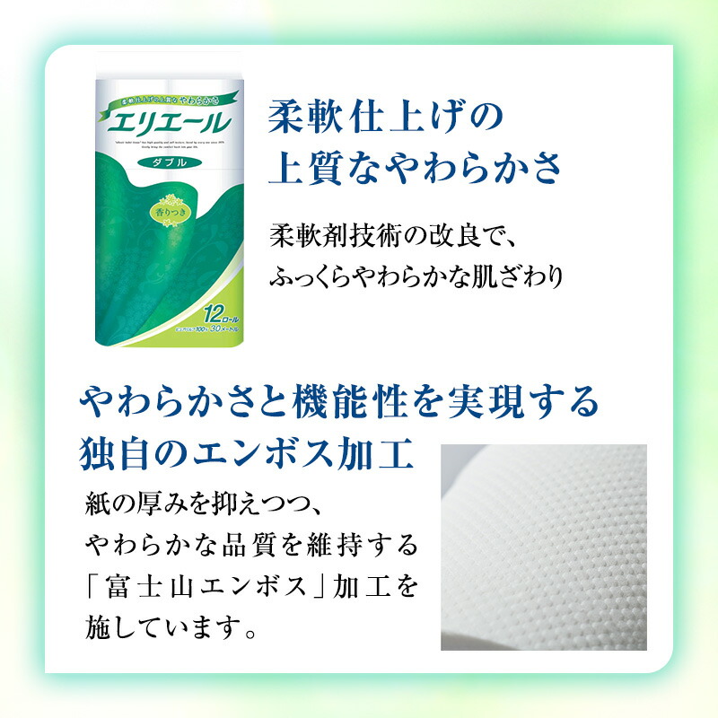 日本最大の エリエール≪2種1箱入 コンパクトなセットB≫トイレットティシュー12R ダブル30m 12ロール×1パックと エリエールティシュー180組5箱×2パック turbonetce.com.br