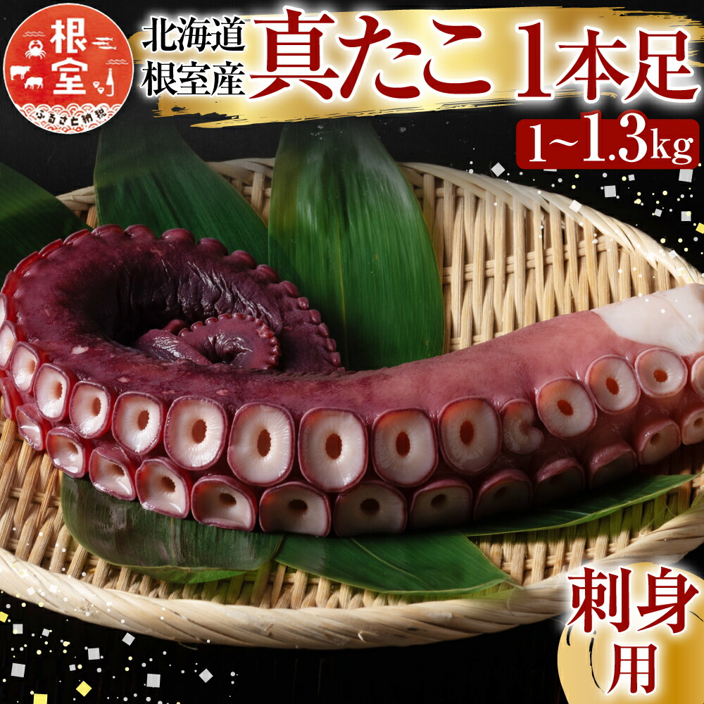 【ふるさと納税】 [北海道根室産] 真たこ 1 本足 1 ~ 1.3kg 蛸 タコ お取り寄せ グルメ 海鮮 蛸足 たこ足 タコあし 蛸あし たこあし マダコ 真蛸 真ダコ まだこ タコ飯 蛸飯 たこ飯 たこめし 刺身 マリネ 北海道 根室市 A-19004｜北海道根室市