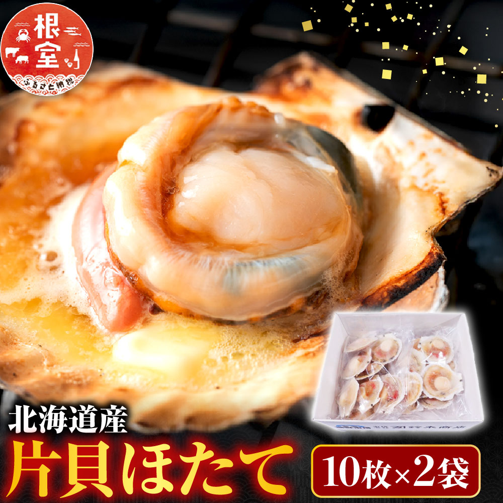 【ふるさと納税】 片貝ほたて 10 枚 × 2 袋 貝柱 お取り寄せ グルメ 海鮮 ホタテ ほたて 帆立 帆立貝柱 ほたて貝柱 ホタテ貝柱 殻付き 炉端焼き 北海道 根室市 ふるさと納税 A-14134
