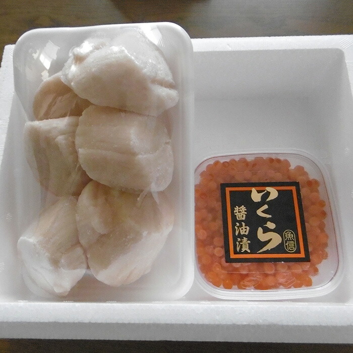 国内正規総代理店アイテム】 ホタテ貝柱500g 醤油いくら100g A-10064 fucoa.cl