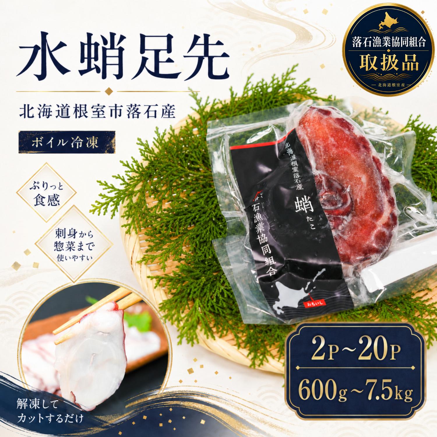 【ふるさと納税】 [北海道根室産] ボイル水たこ足先 2P ～ 20P たこ タコ 蛸 ミズタコ みずたこ 水蛸 水タコ お取り寄せ グルメ 海鮮 蛸足 たこ足 タコあし 蛸あし たこあし 北海道 根室市 ふるさと納税｜北海道根室市