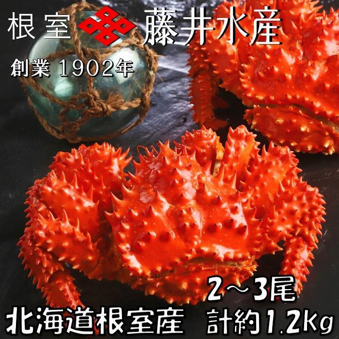 【ふるさと納税】[北海道根室産]＜鮭匠ふじい＞ボイル花咲がに 選べる計約1.2kg～2.4kg 北海道 根室市