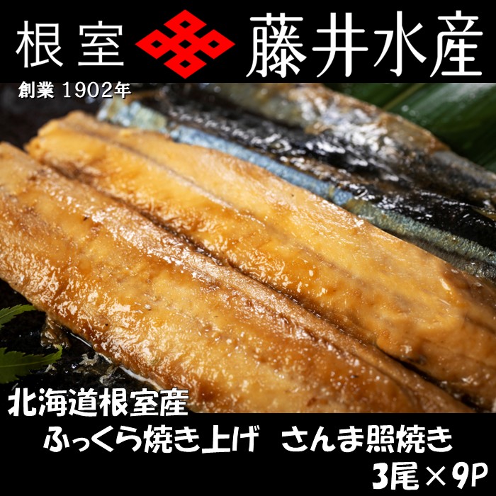 【ふるさと納税】 [北海道根室産]ふっくら焼き上げさんま照り焼き3枚×9P B-42114