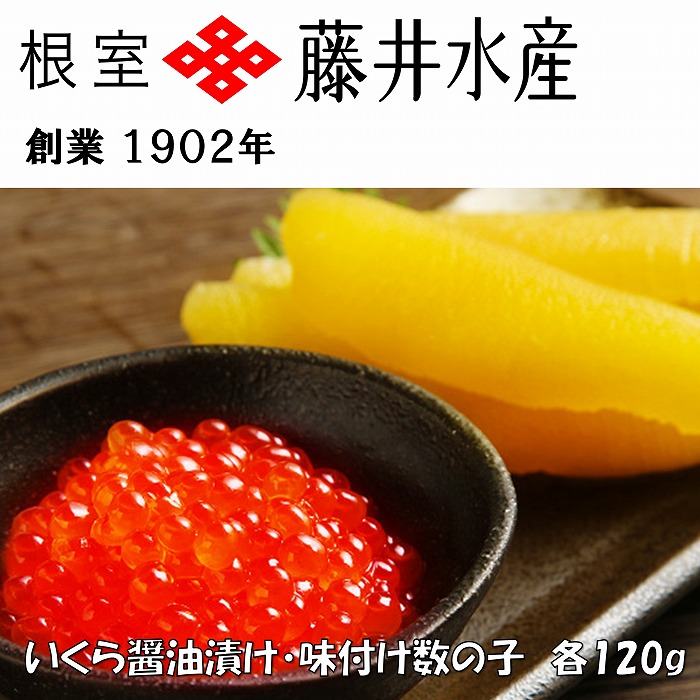 【ふるさと納税】＜鮭匠ふじい＞いくら醤油漬け120g×1P、味付け数の子120g×1P G-42009
