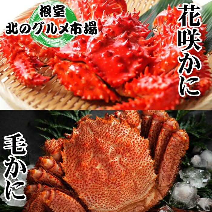 ふるさと納税 根室市 花咲がに2kg台と毛がに500g D-01043