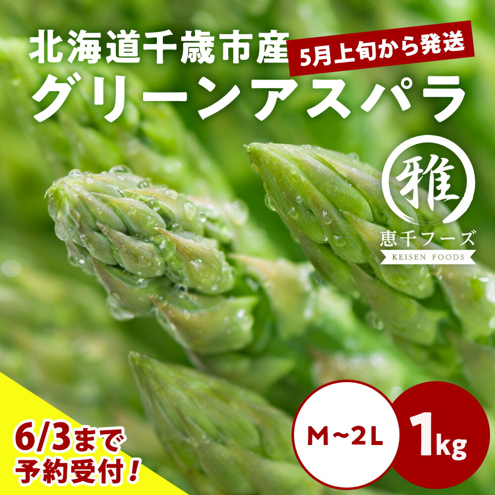【ふるさと納税】2025年春発送 グリーンアスパラ 1kg M～2L 北海道千歳産 野菜 アスパラガス アスパラ 2025年5月上旬～6月中旬にかけて順次発送 北海道ふるさと納税 千歳市 ふるさと納税【北海道千歳市】<br>ギフト ふるさと納税