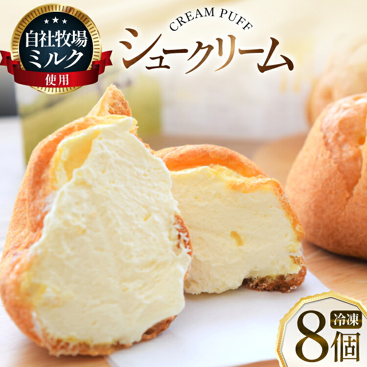 【ふるさと納税】 シュークリーム 冷凍 8個 [岩瀬牧場 北海道 砂川市 12260955] 冷凍配送 お菓子 おやつ お取り寄せ スイーツ しゅーくりーむ