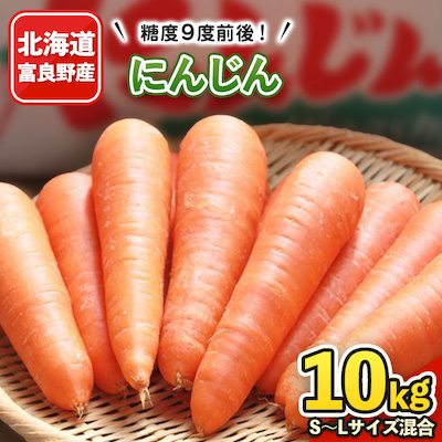 【ふるさと納税】北海道富良野産　にんじん10kg(S～Lサイズ混合)【2025年8月上旬より発送】【配送不可地域：離島】【1281038】